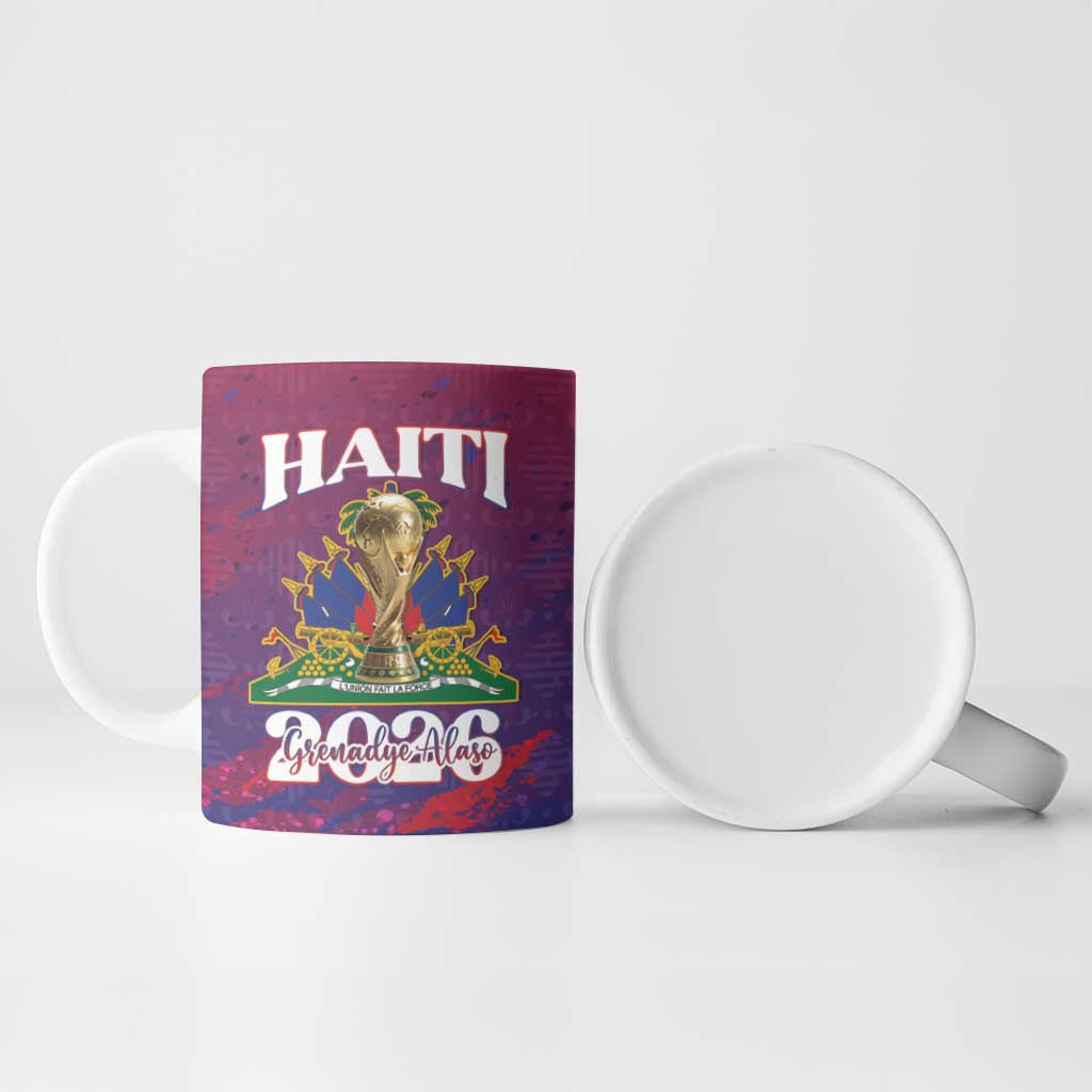 Personalized Afro-Haiti Football Ceramic Mug 2026 Nou Retounen Anko - Wonder Print Shop