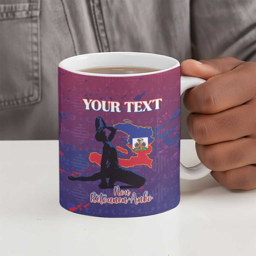 Personalized Afro-Haiti Football Ceramic Mug 2026 Nou Retounen Anko - Wonder Print Shop
