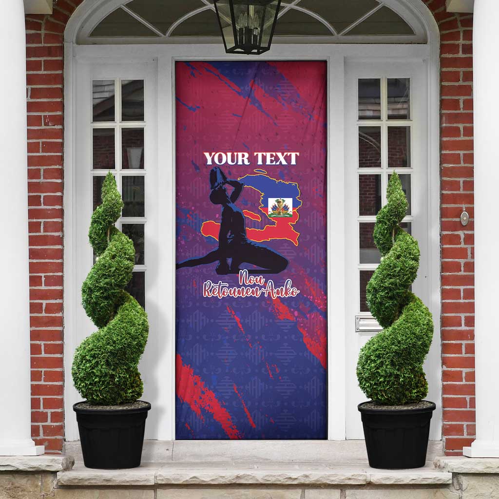 Personalized Afro-Haiti Football Door Cover 2026 Nou Retounen Anko - Wonder Print Shop