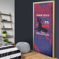 Personalized Afro-Haiti Football Door Cover 2026 Nou Retounen Anko - Wonder Print Shop