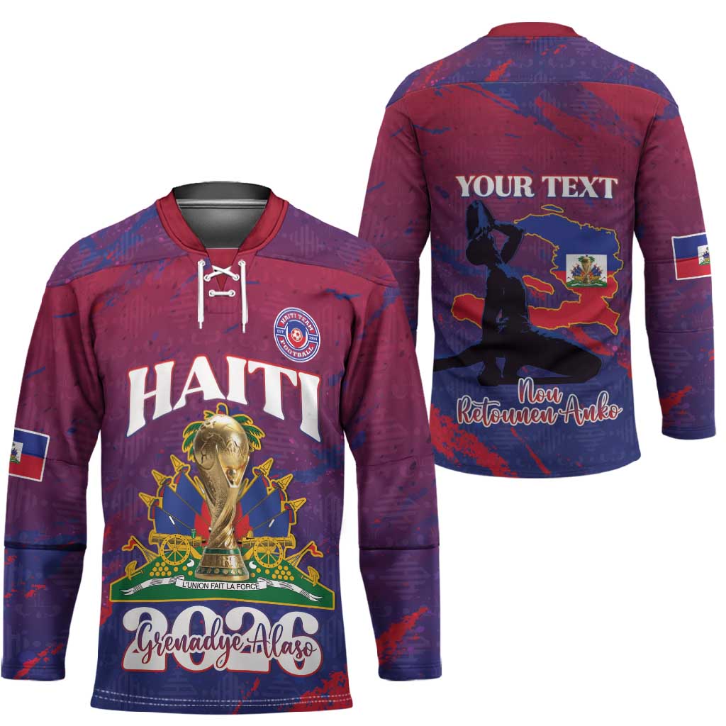 Personalized Afro-Haiti Football Hockey Jersey 2026 Nou Retounen Anko - Wonder Print Shop