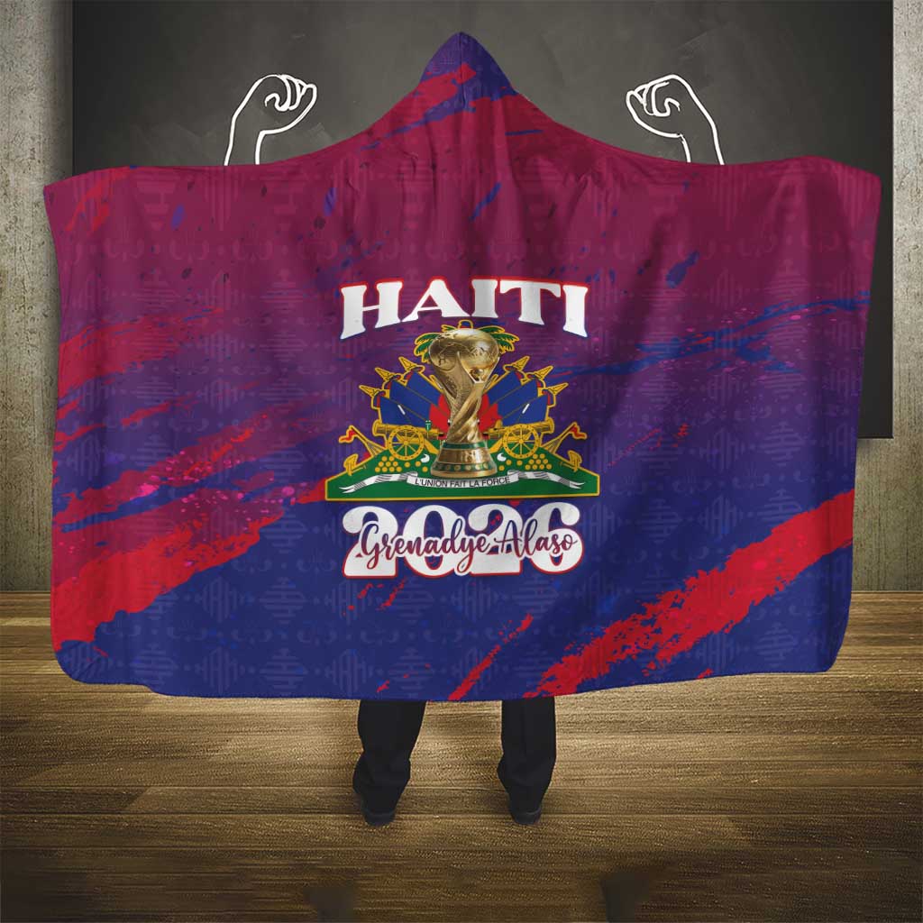Afro-Haiti Football Hooded Blanket 2026 Nou Retounen Anko - Wonder Print Shop