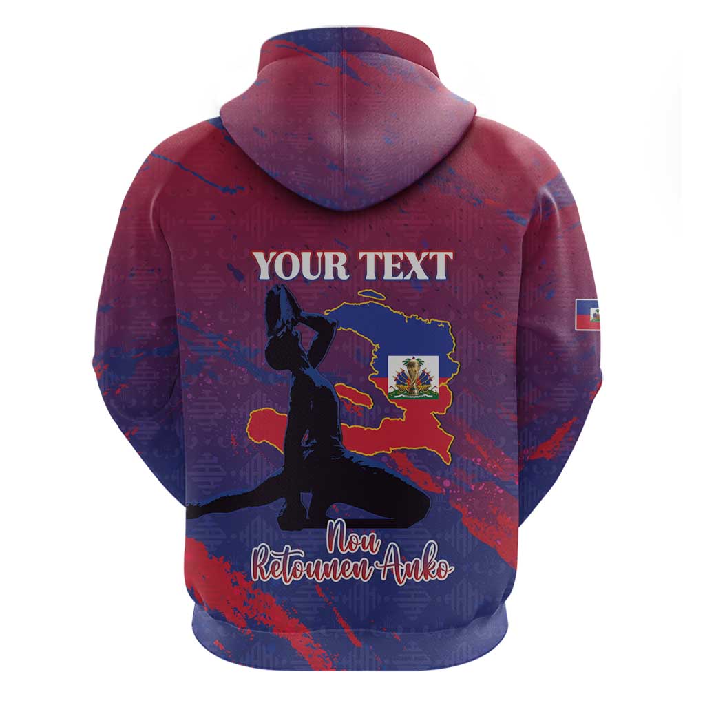 Personalized Afro-Haiti Football Hoodie 2026 Nou Retounen Anko - Wonder Print Shop