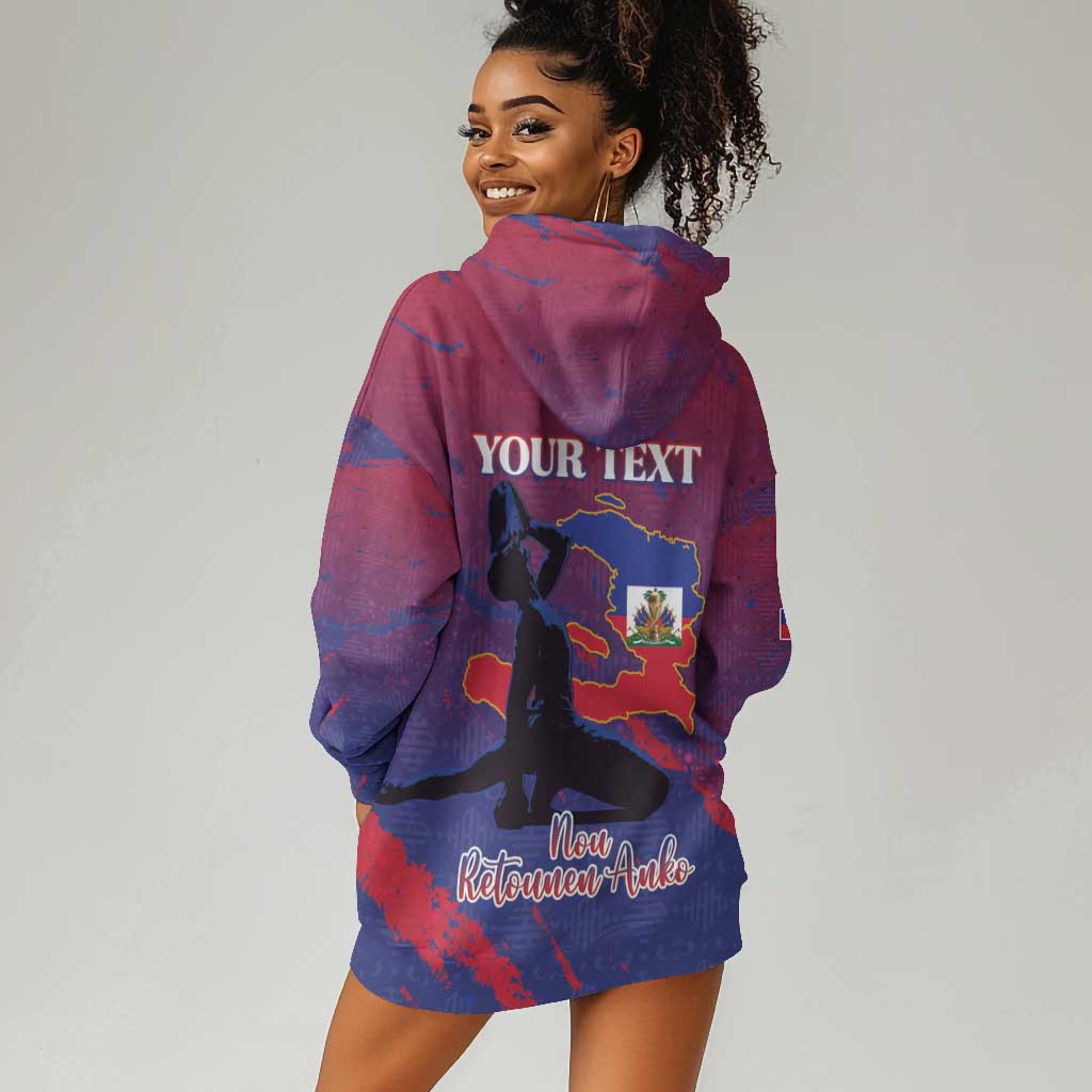 Personalized Afro-Haiti Football Hoodie Dress 2026 Nou Retounen Anko - Wonder Print Shop