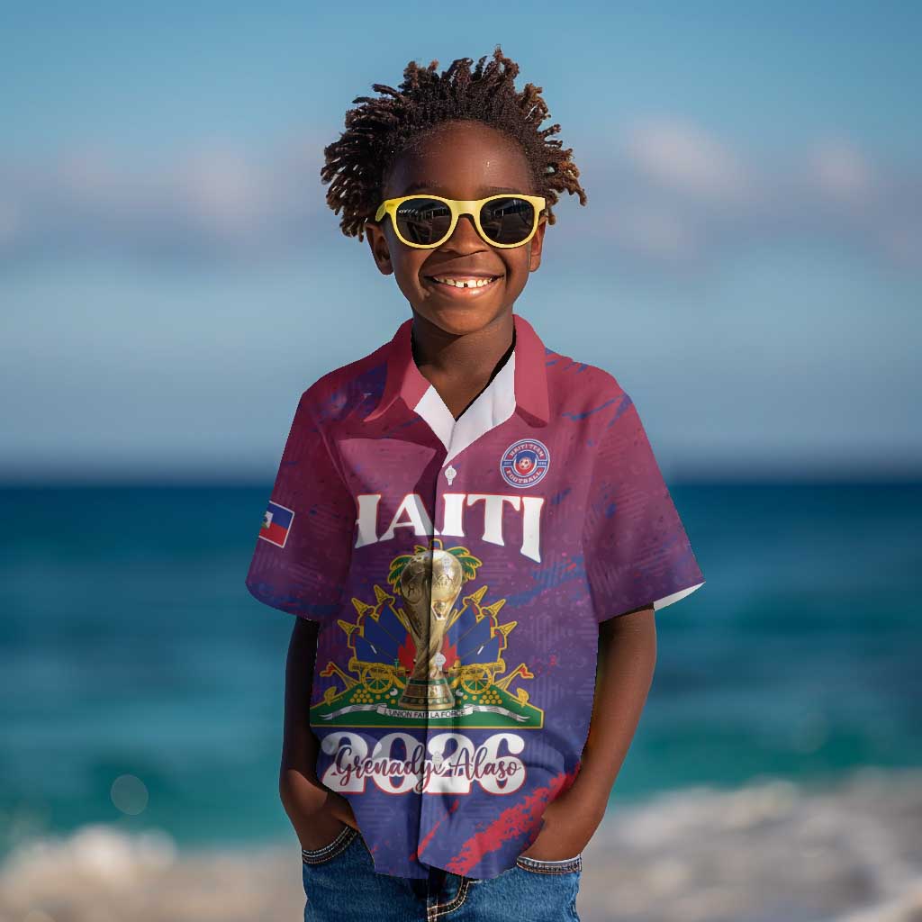 Personalized Afro-Haiti Football Kid Hawaiian Shirt 2026 Nou Retounen Anko LT15