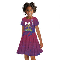 Personalized Afro-Haiti Football Kid Short Sleeve Dress 2026 Nou Retounen Anko LT15