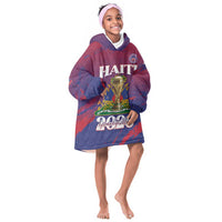 Personalized Afro-Haiti Football Kid Wearable Blanket Hoodie 2026 Nou Retounen Anko - Wonder Print Shop