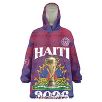 Personalized Afro-Haiti Football Kid Wearable Blanket Hoodie 2026 Nou Retounen Anko - Wonder Print Shop