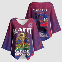 Personalized Afro-Haiti Football Kimono Sleeve Blouse 2026 Nou Retounen Anko - Wonder Print Shop