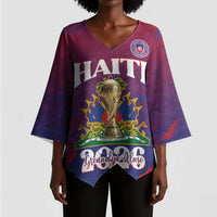 Personalized Afro-Haiti Football Kimono Sleeve Blouse 2026 Nou Retounen Anko - Wonder Print Shop