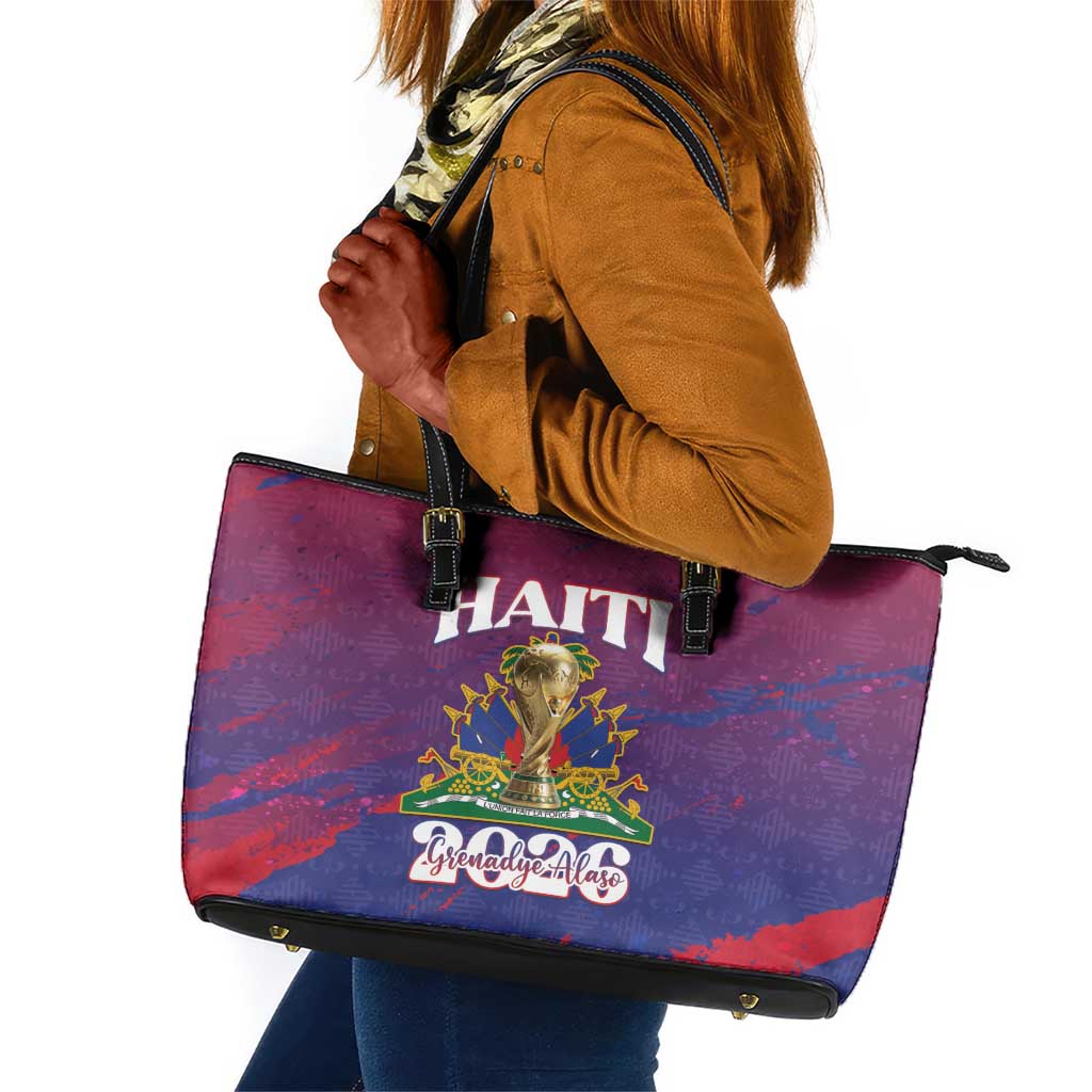Afro-Haiti Football Leather Tote Bag 2026 Nou Retounen Anko - Wonder Print Shop