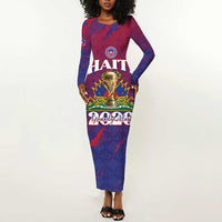 Personalized Afro-Haiti Football Long Sleeve Bodycon Dress 2026 Nou Retounen Anko - Wonder Print Shop