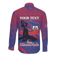 Personalized Afro-Haiti Football Long Sleeve Button Shirt 2026 Nou Retounen Anko - Wonder Print Shop