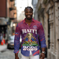 Personalized Afro-Haiti Football Long Sleeve Button Shirt 2026 Nou Retounen Anko - Wonder Print Shop