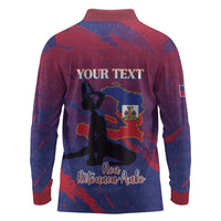 Personalized Afro-Haiti Football Long Sleeve Polo Shirt 2026 Nou Retounen Anko - Wonder Print Shop
