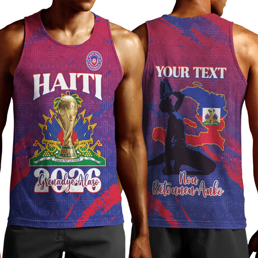 Personalized Afro-Haiti Football Men Tank Top 2026 Nou Retounen Anko - Wonder Print Shop