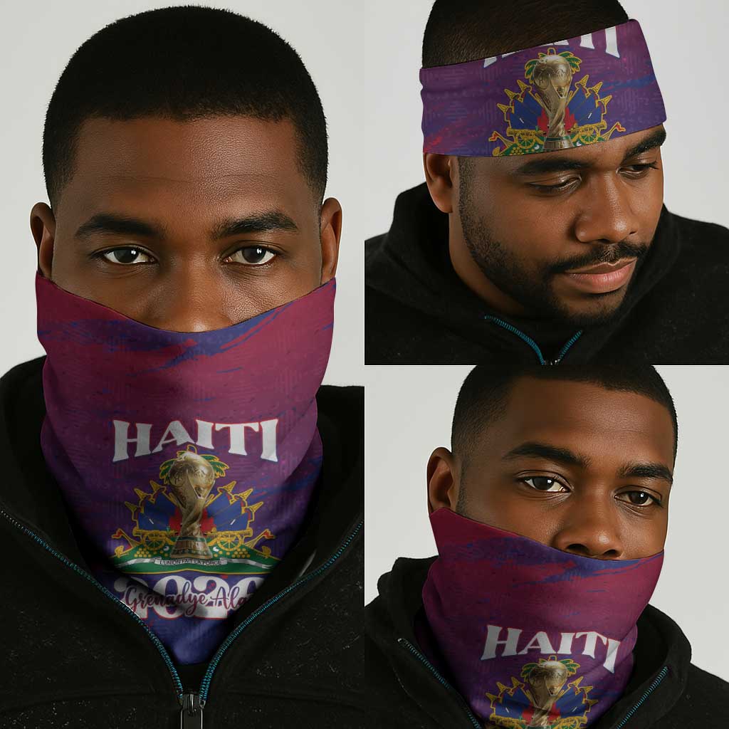Afro-Haiti Football Neck Gaiter 2026 Nou Retounen Anko - Wonder Print Shop
