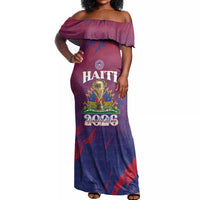 Personalized Afro-Haiti Football Off Shoulder Maxi Dress 2026 Nou Retounen Anko - Wonder Print Shop