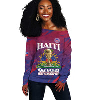 Personalized Afro-Haiti Football Off Shoulder Sweater 2026 Nou Retounen Anko - Wonder Print Shop
