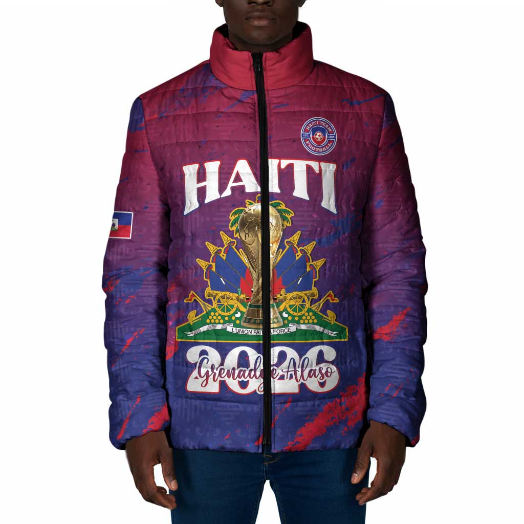 Personalized Afro-Haiti Football Padded Jacket 2026 Nou Retounen Anko - Wonder Print Shop