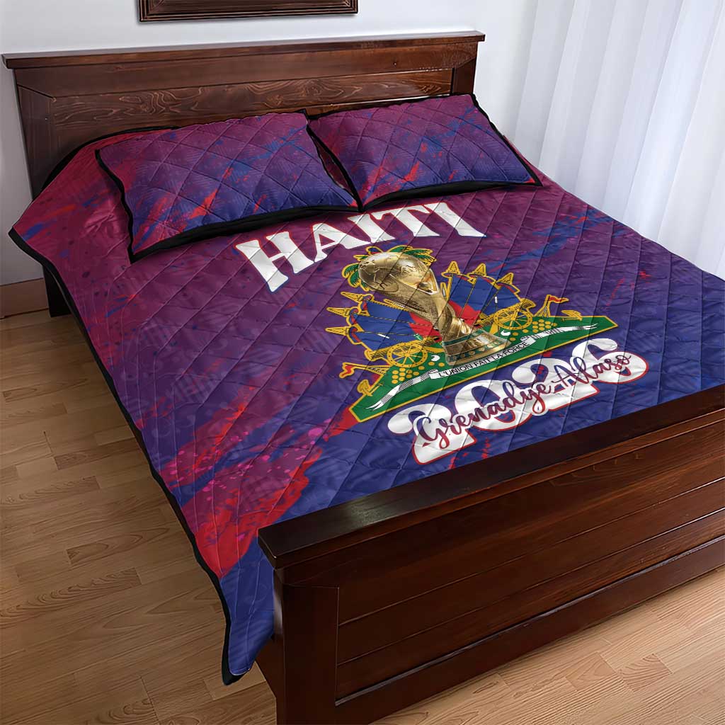 Afro-Haiti Football Quilt Bed Set 2026 Nou Retounen Anko - Wonder Print Shop