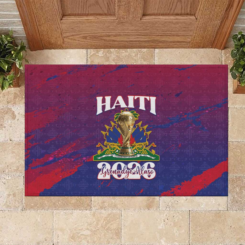 Afro-Haiti Football Rubber Doormat 2026 Nou Retounen Anko - Wonder Print Shop