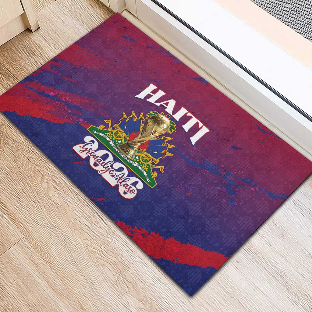 Afro-Haiti Football Rubber Doormat 2026 Nou Retounen Anko - Wonder Print Shop
