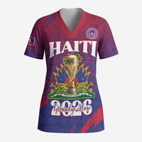 Personalized Afro-Haiti Football Scrub Top 2026 Nou Retounen Anko - Wonder Print Shop
