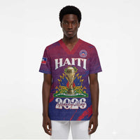 Personalized Afro-Haiti Football Scrub Top 2026 Nou Retounen Anko - Wonder Print Shop