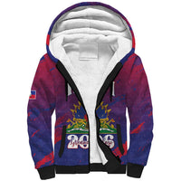 Personalized Afro-Haiti Football Sherpa Hoodie 2026 Nou Retounen Anko - Wonder Print Shop