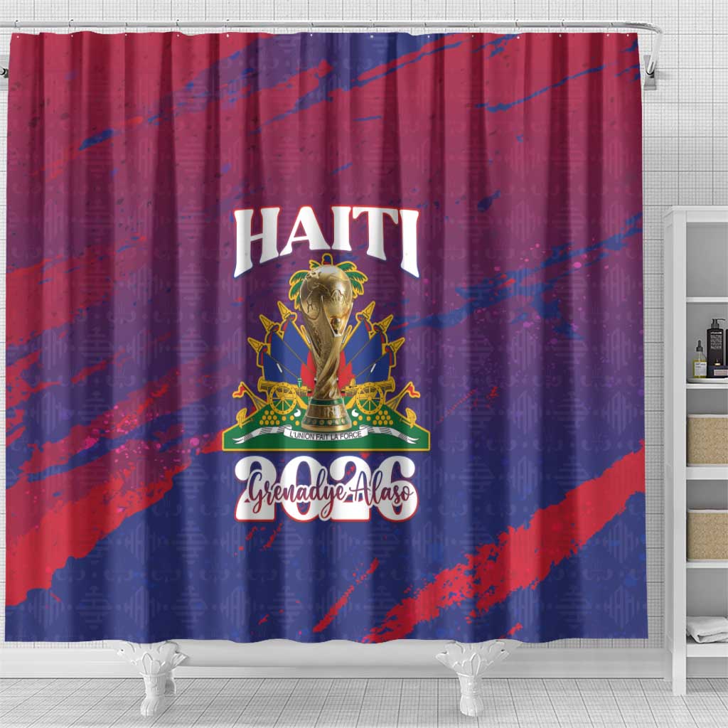 Afro-Haiti Football Shower Curtain 2026 Nou Retounen Anko - Wonder Print Shop