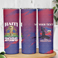 Personalized Afro-Haiti Football Skinny Tumbler 2026 Nou Retounen Anko - Wonder Print Shop