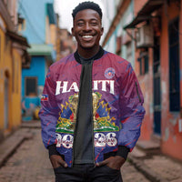 Personalized Afro-Haiti Football Sleeve Zip Bomber Jacket 2026 Nou Retounen Anko - Wonder Print Shop