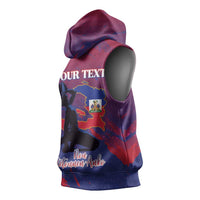 Personalized Afro-Haiti Football Sleeveless Hoodie 2026 Nou Retounen Anko - Wonder Print Shop