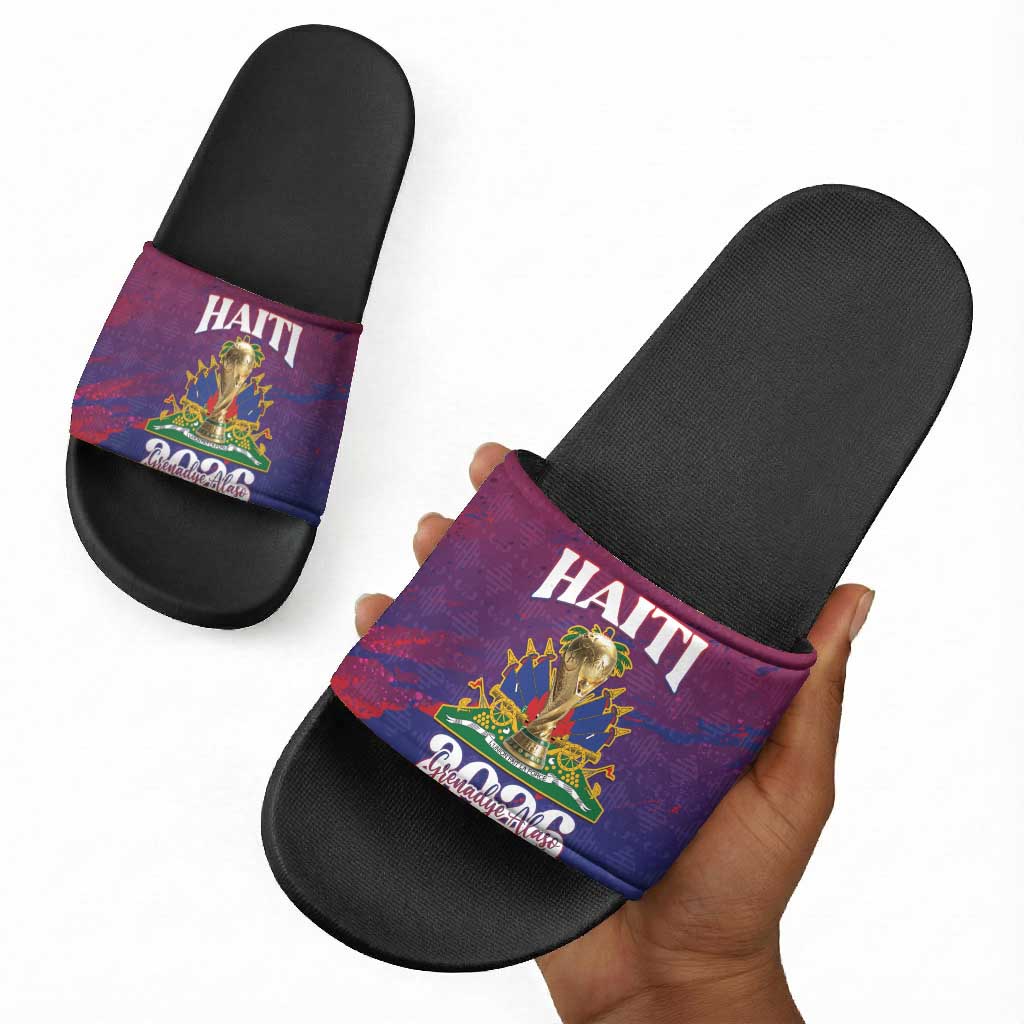 Afro-Haiti Football Slide Sandals 2026 Nou Retounen Anko - Wonder Print Shop