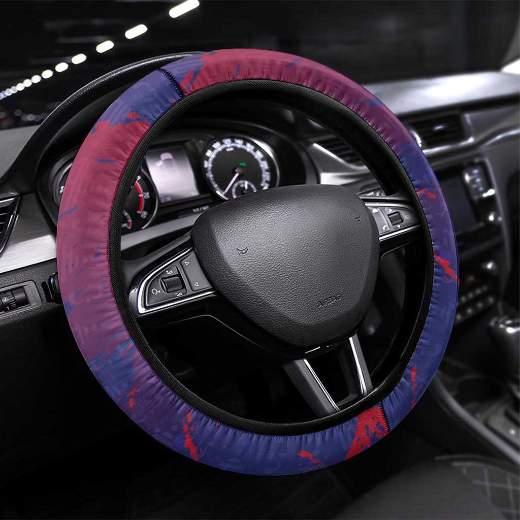 Afro-Haiti Football Steering Wheel Cover 2026 Nou Retounen Anko - Wonder Print Shop