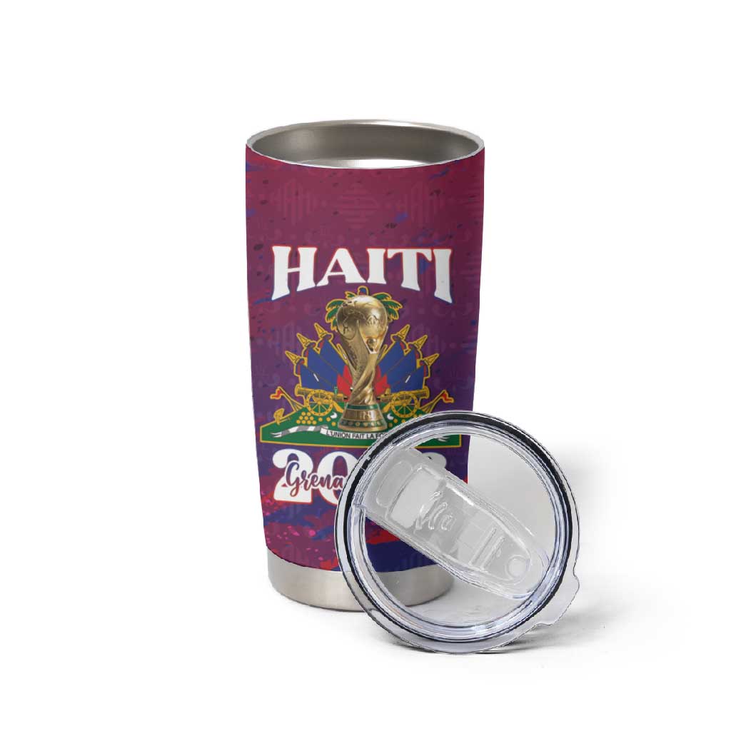 Personalized Afro-Haiti Football Tumbler Cup 2026 Nou Retounen Anko - Wonder Print Shop