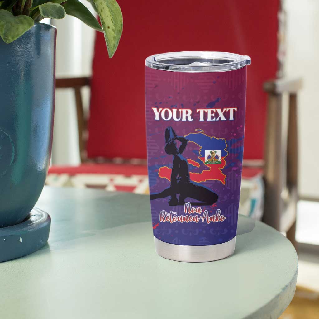 Personalized Afro-Haiti Football Tumbler Cup 2026 Nou Retounen Anko - Wonder Print Shop