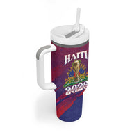Personalized Afro-Haiti Football Tumbler With Handle 2026 Nou Retounen Anko - Wonder Print Shop