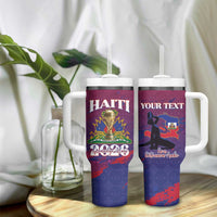 Personalized Afro-Haiti Football Tumbler With Handle 2026 Nou Retounen Anko - Wonder Print Shop