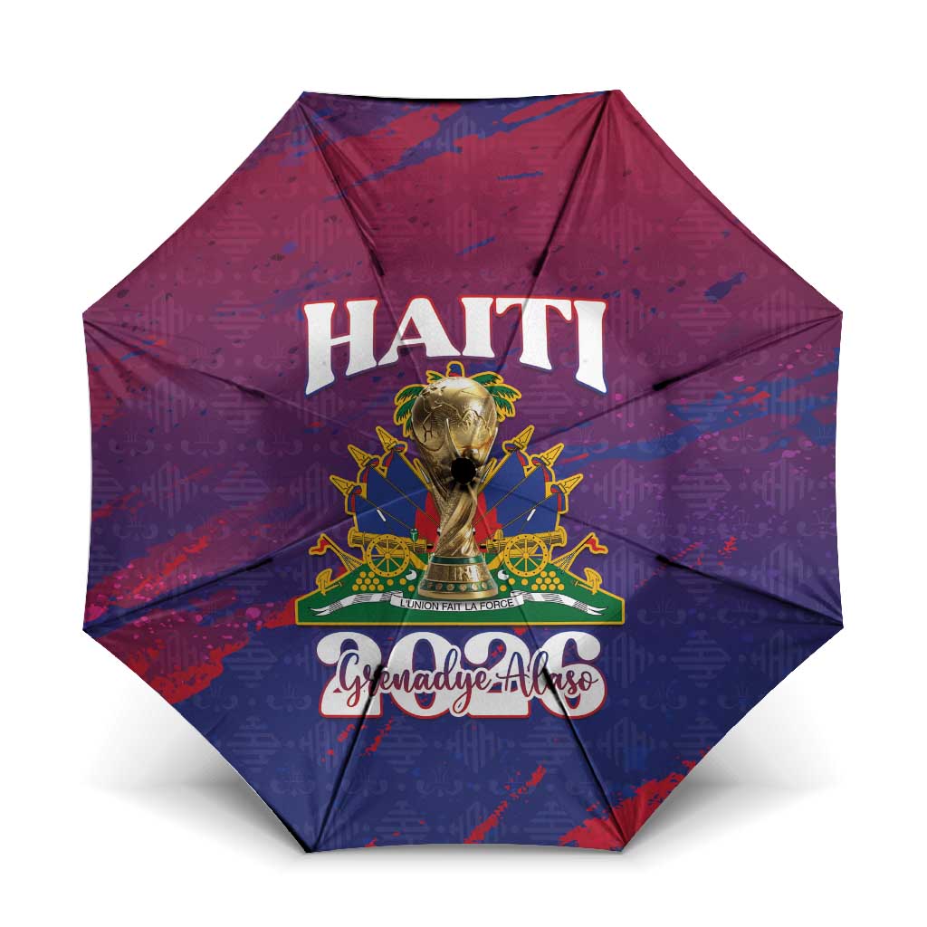 Afro-Haiti Football Umbrella 2026 Nou Retounen Anko - Wonder Print Shop