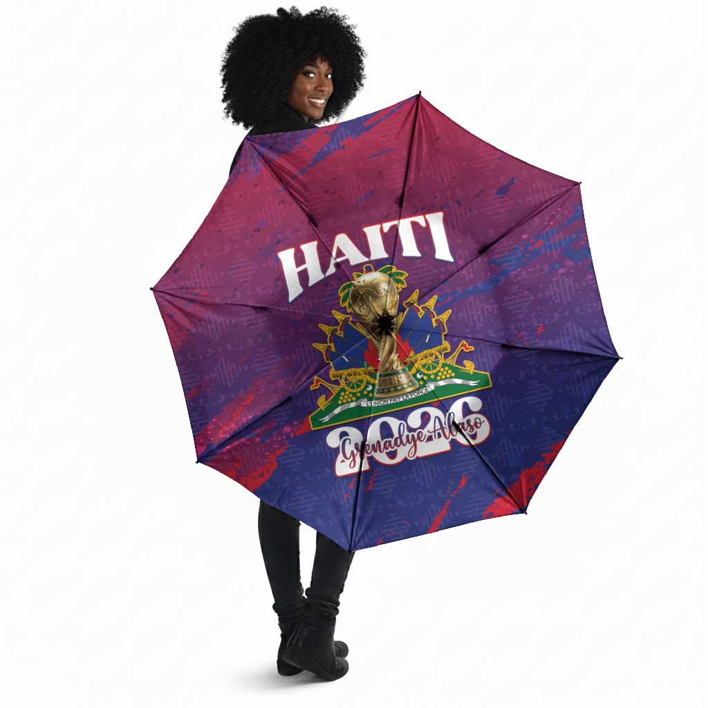 Afro-Haiti Football Umbrella 2026 Nou Retounen Anko - Wonder Print Shop