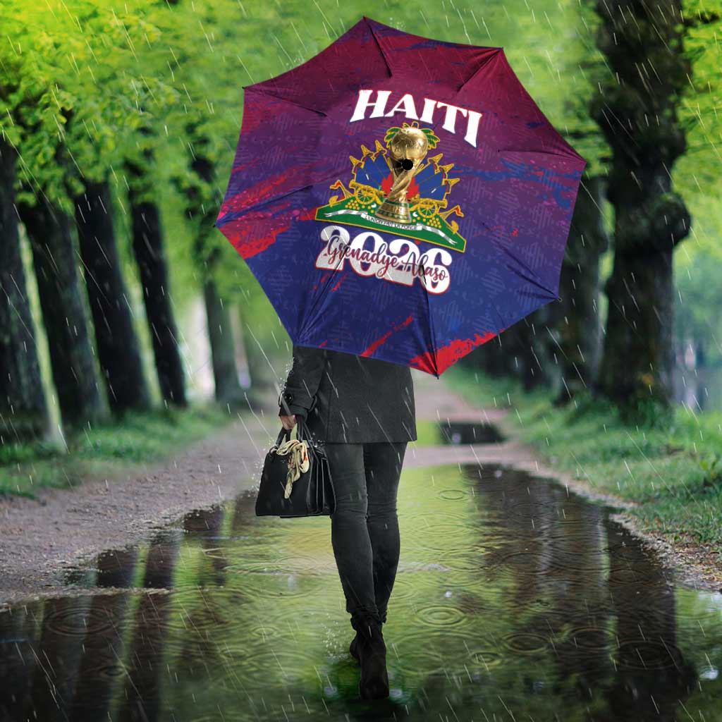 Afro-Haiti Football Umbrella 2026 Nou Retounen Anko - Wonder Print Shop