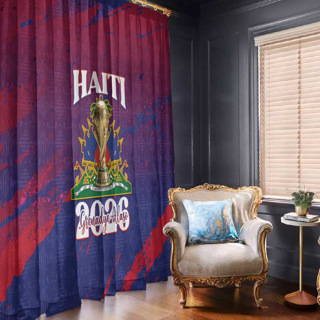 Afro-Haiti Football Window Curtain 2026 Nou Retounen Anko - Wonder Print Shop
