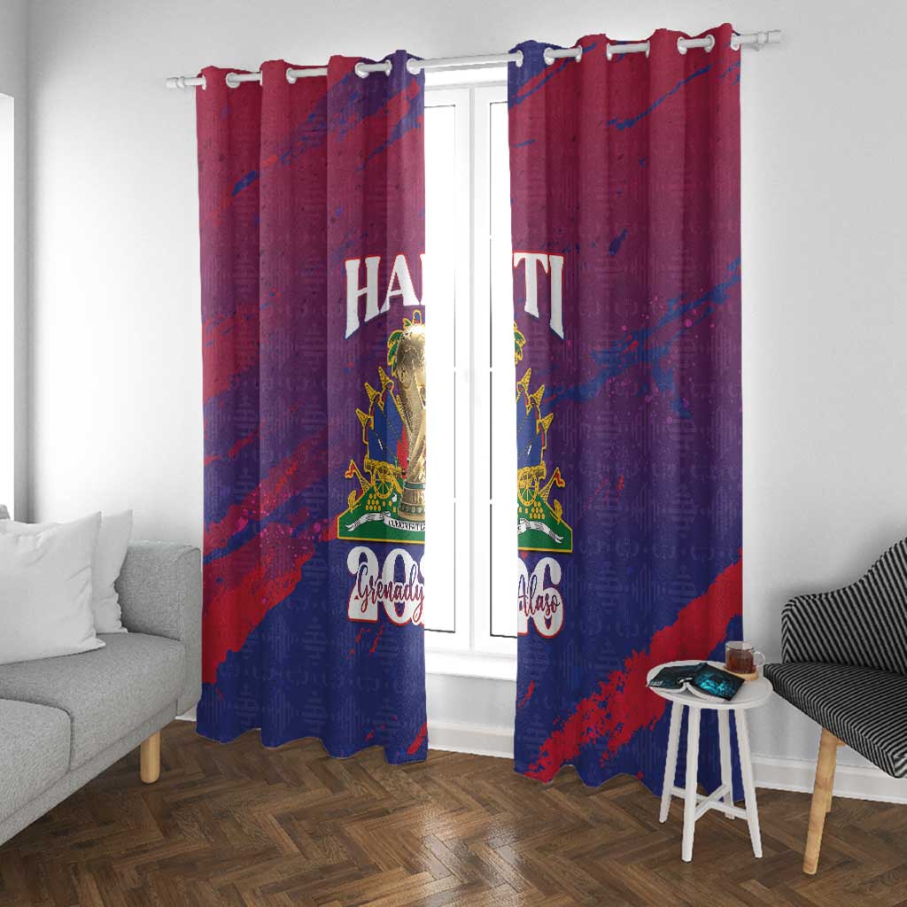 Afro-Haiti Football Window Curtain 2026 Nou Retounen Anko - Wonder Print Shop