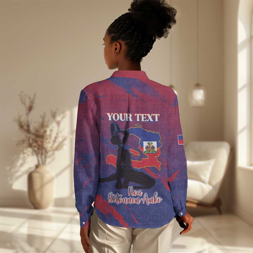 Personalized Afro-Haiti Football Women Casual Shirt 2026 Nou Retounen Anko - Wonder Print Shop