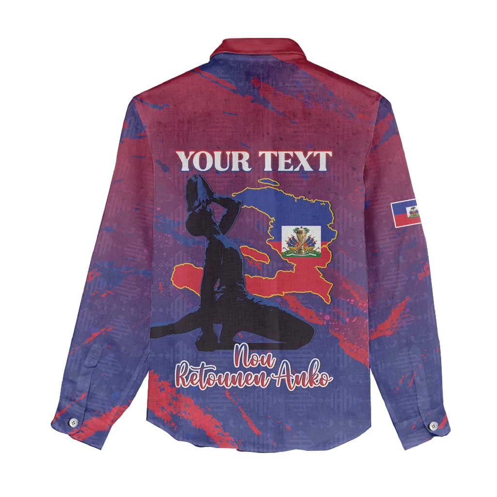 Personalized Afro-Haiti Football Women Casual Shirt 2026 Nou Retounen Anko - Wonder Print Shop