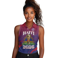 Personalized Afro-Haiti Football Women Sleeveless Polo Shirt 2026 Nou Retounen Anko - Wonder Print Shop