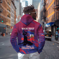 Personalized Afro-Haiti Football Zip Hoodie 2026 Nou Retounen Anko - Wonder Print Shop