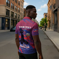 Personalized Afro-Haiti Football Zipper Polo Shirt 2026 Nou Retounen Anko - Wonder Print Shop